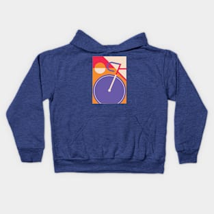 Modern Art Bicycle Cycling Graphic Kids Hoodie